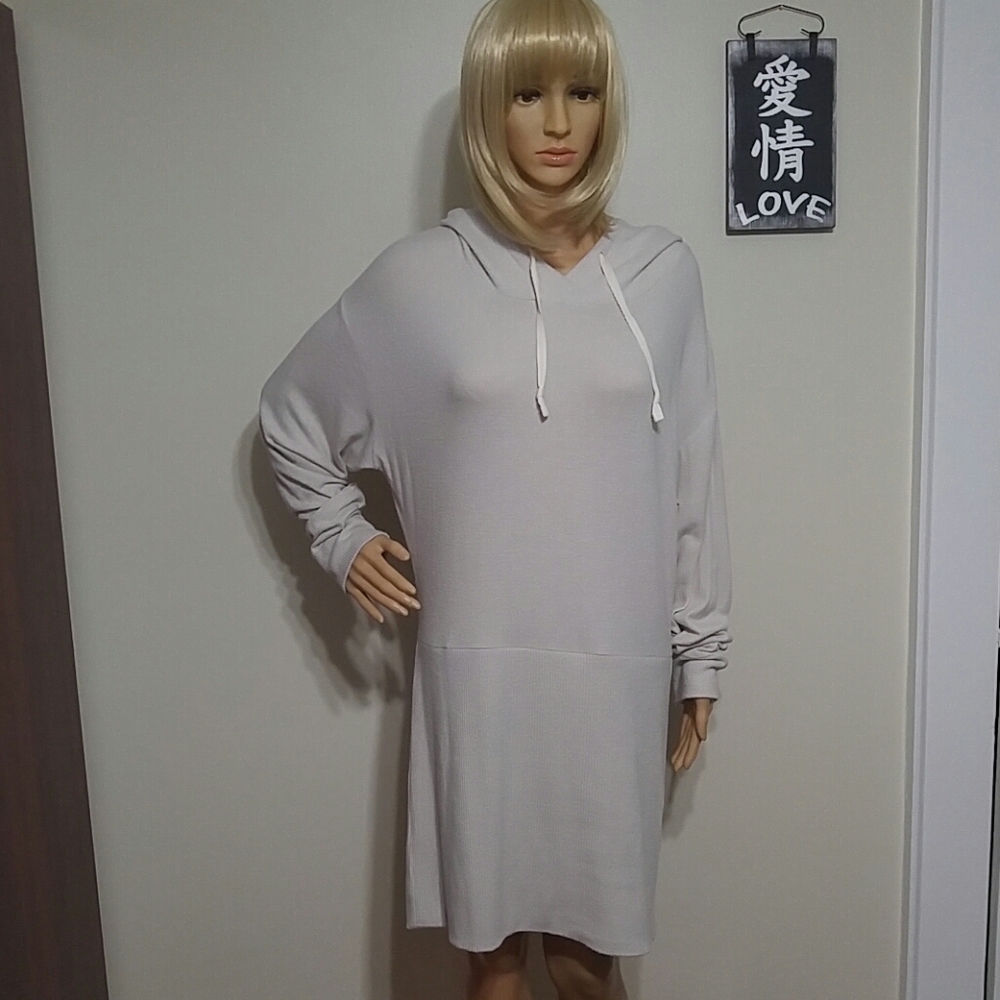 NWT Express hooded long sleeve sweater dress size large